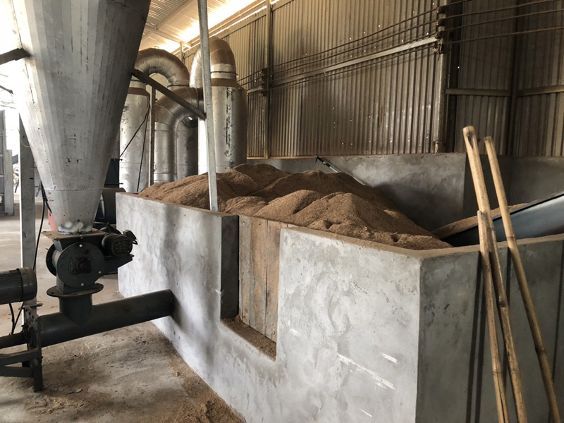 Sawdust charcoal factory
